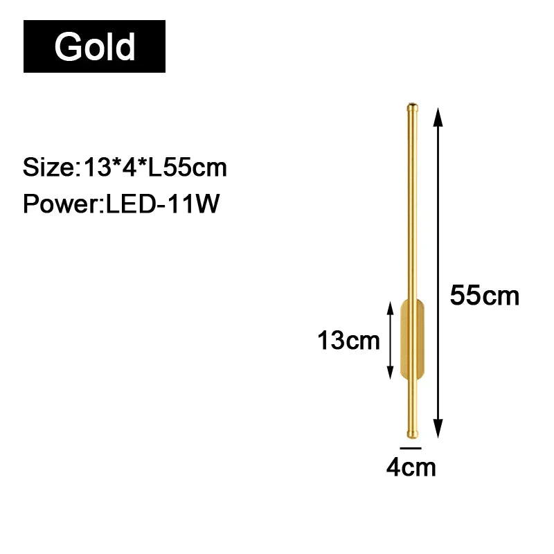 Modern Black Indoor LED Wall Lamp