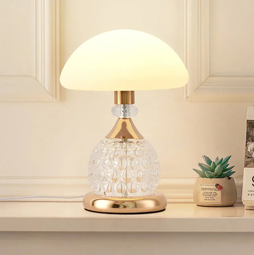 Stylish Crystal LED Table Lamp with Unique Mushroom Shape - Cofik