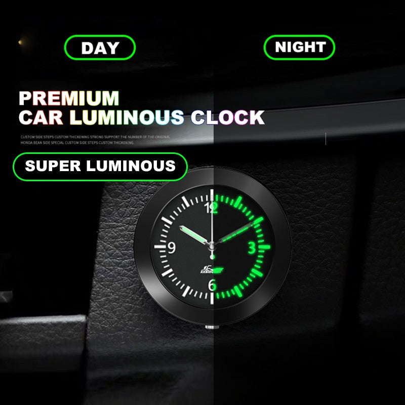 Adhesive Auto Dashboard Glow Clock