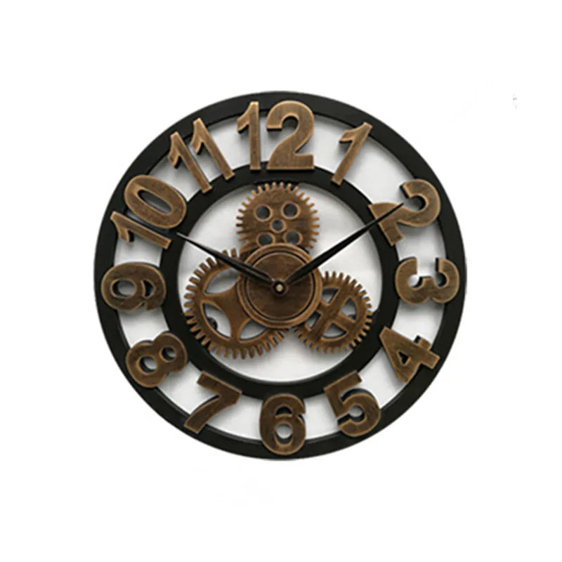 Classic Wooden Wall Clock with Roman Numerals