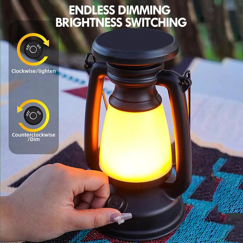 Vintage Style LED Table Lamp with Remote