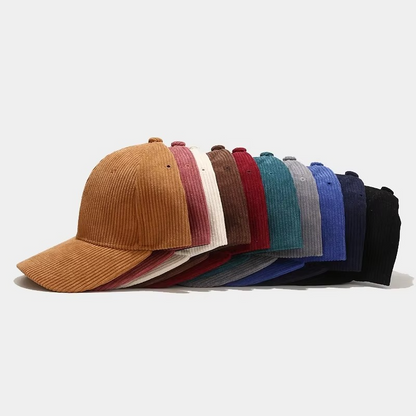 Retro Cord Baseball Hat Adjustable Fit