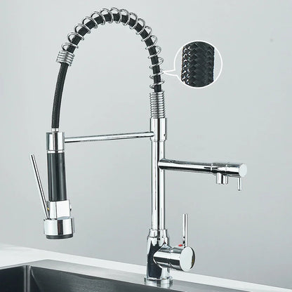 Easy Install Dual Spout Kitchen Faucet