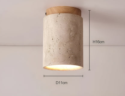 Elegant Natural Stone LED Ceiling Light