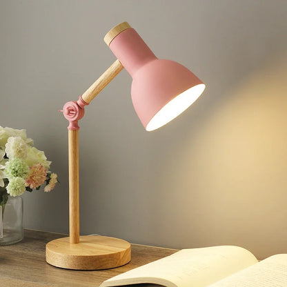 Contemporary Wooden Desk Lamp
