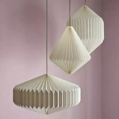 Beautiful Folded Paper Hanging Lamp