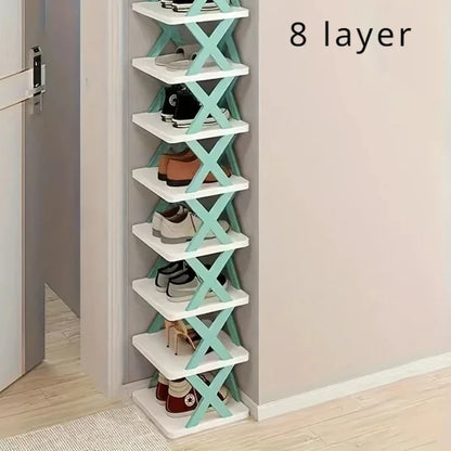 Space Saving Stackable Shoe Rack Organizer