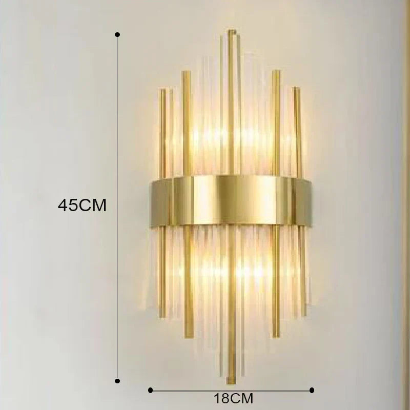 Luxury Golden LED Indoor Wall Lamp