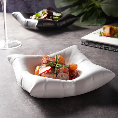 Decorative Ceramic Oval Serving Plate - Cofik