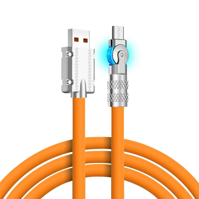 Quick Charge Phone Cable with 360 Rotator