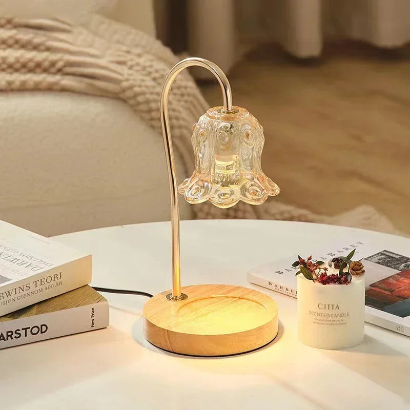 Petite Floral Electric Candle Light Lamp