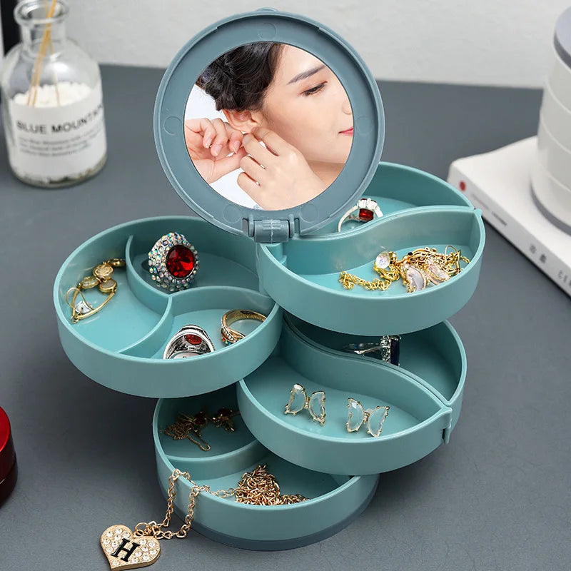 Spinning Stackable Jewelry Display Case