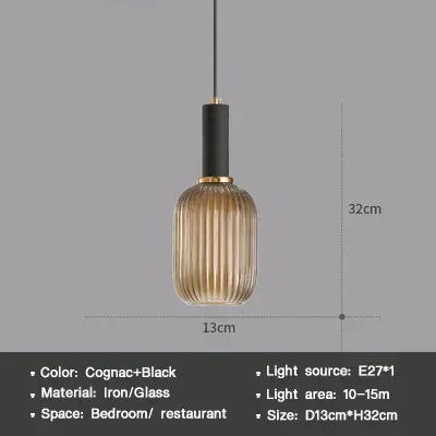 Sleek Glass Pendant Lighting Fixture