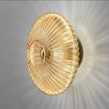Sleek Glass LED Wall Light - Wave Pattern