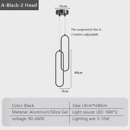 Stylish Black Gold Pendant Lighting Fixture