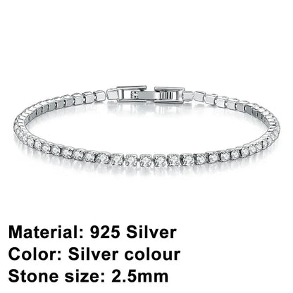 Trendy Sterling Silver Tennis Bracelet