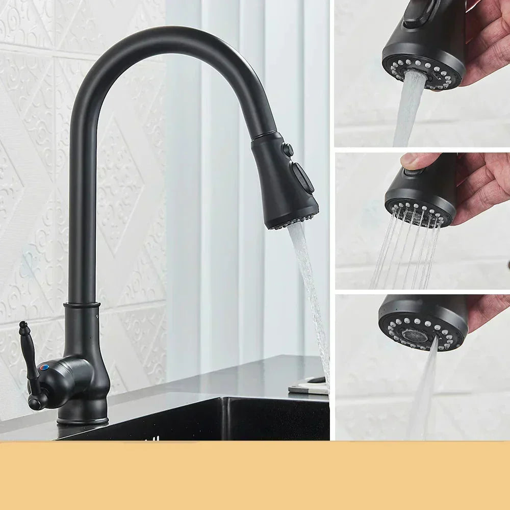 Vintage Gold Kitchen Faucet - Rotating Spout