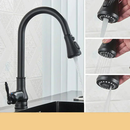 Vintage Gold Kitchen Faucet - Rotating Spout