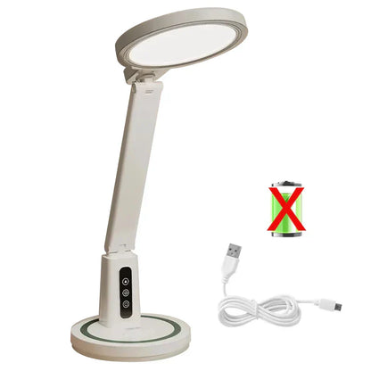 Compact LED Desk Lamp with USB Port and Adjustable Arm