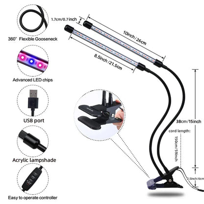 Smart LED Grow Lamp with Adjustable Timer