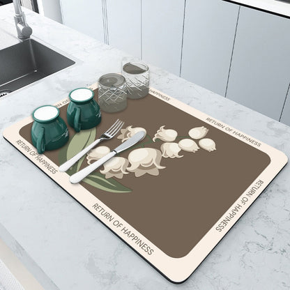 Non Slip Kitchen Mat for Dry Dishes