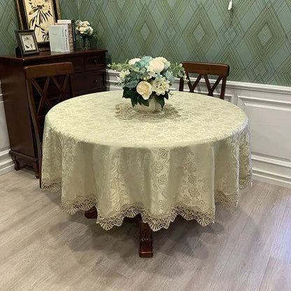 Elegant Floral Pattern Table Cover
