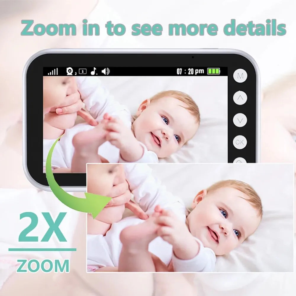 Baby Video Monitor with Night Vision and Lullaby Music
