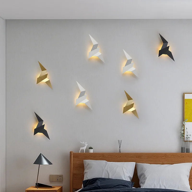 Simple LED Bird Wall Light
