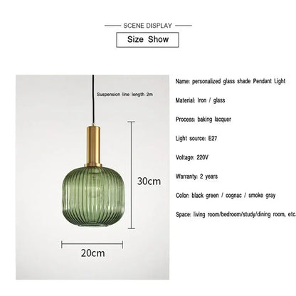 Sleek Glass Pendant Lighting Fixture