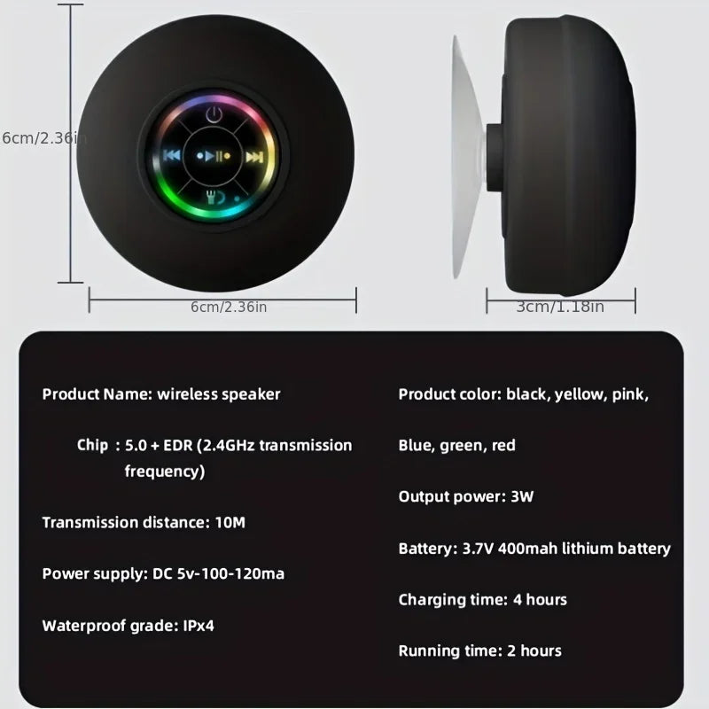 Waterproof Bluetooth Shower Radio Speaker