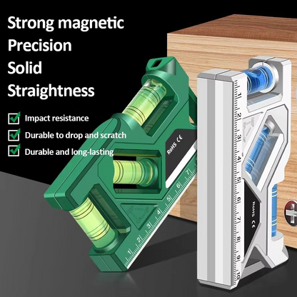 Compact Precision Level Tool with Magnet & Angle Guide