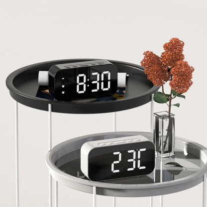 Compact LED Digital Clock with Dual Alarms