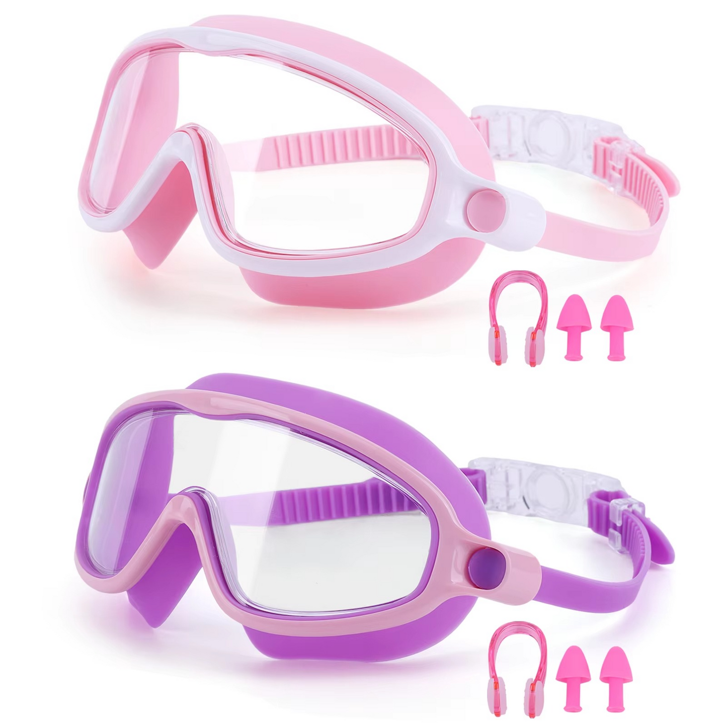 Clear Vision Swim Goggles with Earplugs and Waterproof Mask