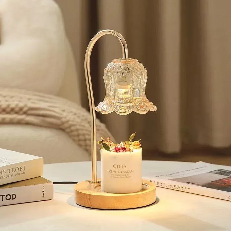 Petite Floral Electric Candle Light Lamp