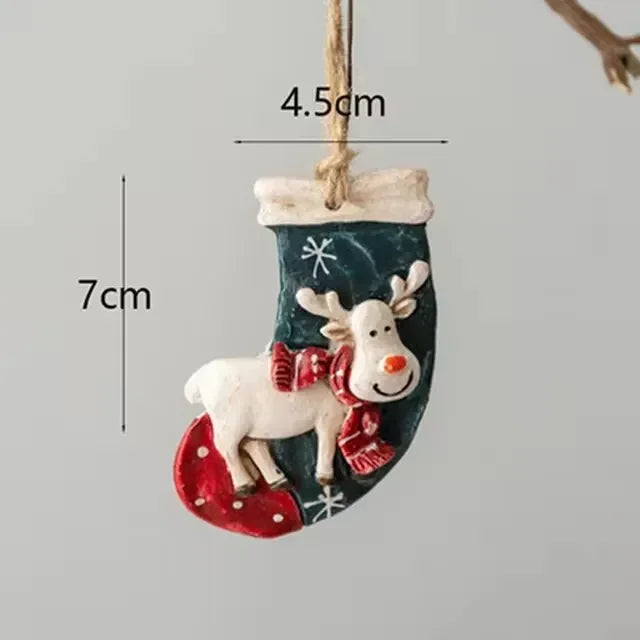 Traditional Holiday Stockings with Moose Pattern