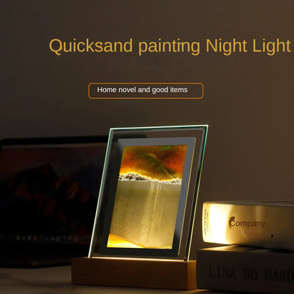 Colorful LED Moving Sand Table Lamp