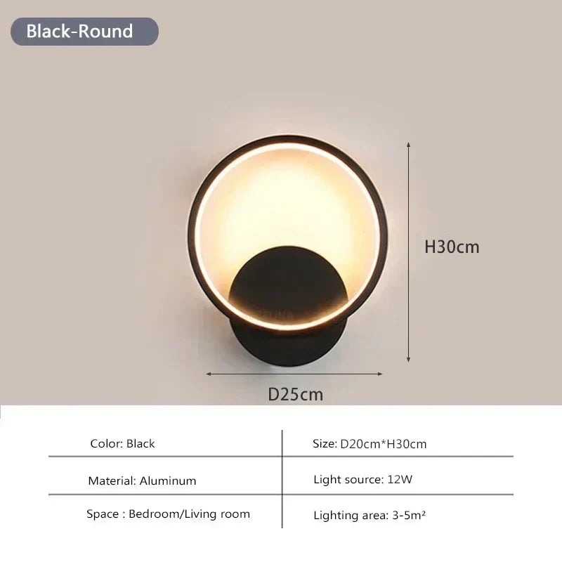 Simple LED Wall Light | Round Square Sconce