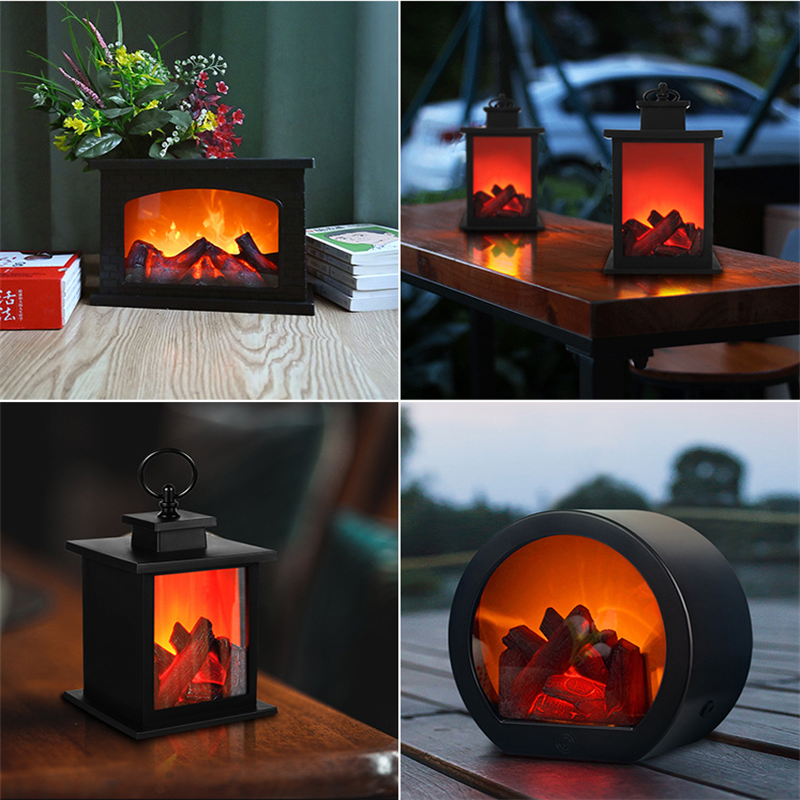 Compact Outdoor Tabletop Fire Pit Lamp