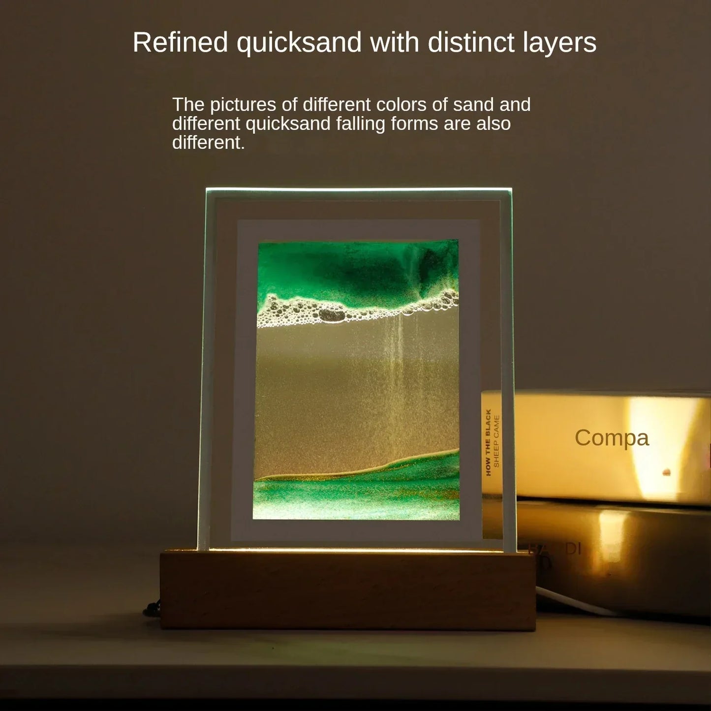 Colorful LED Moving Sand Table Lamp