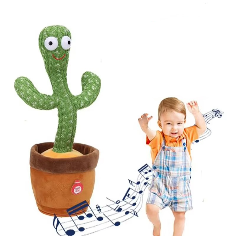 Fun Musical Dancing Cactus Soft Toy with 120 Songs