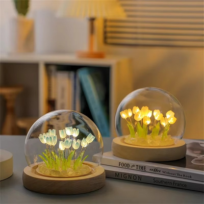 Colorful LED Tulip Bedside Table Lamp
