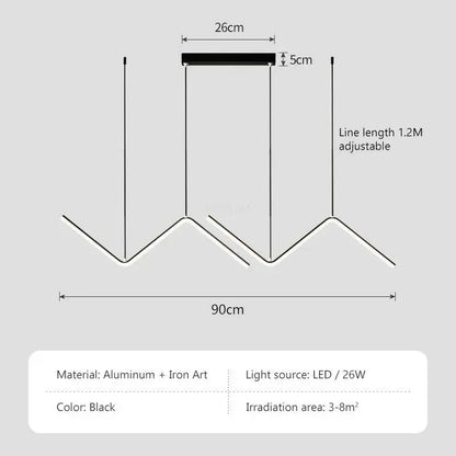Stylish LED Hanging Light with Dimmable Smart Control