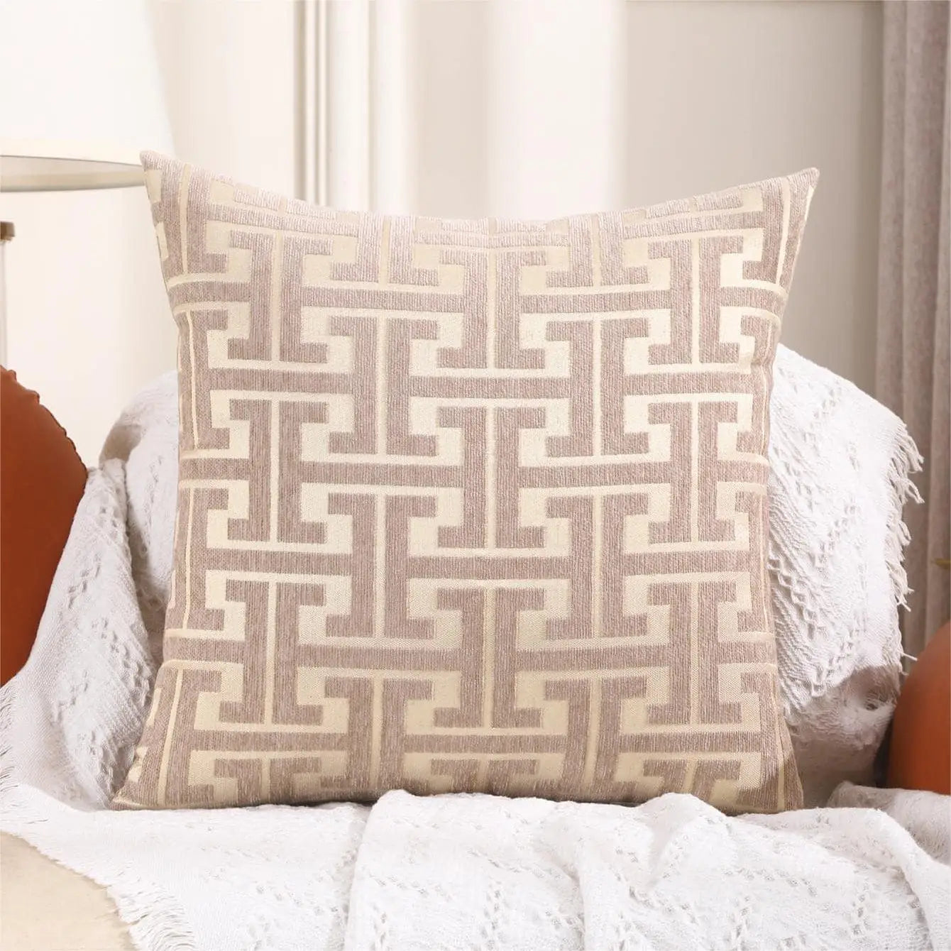 Rustic Patterned Sofa Cushion Cover