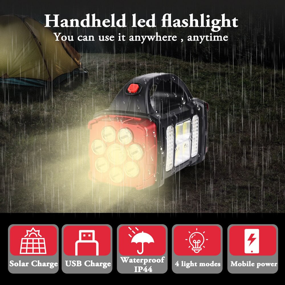 Portable Solar Powered LED Light Power Bank