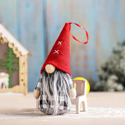 Fun Christmas Gnome Figurines with Bells & Holly