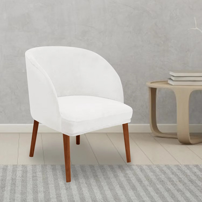 Stretchy Velvet Chair Cover for Round Arm Chairs