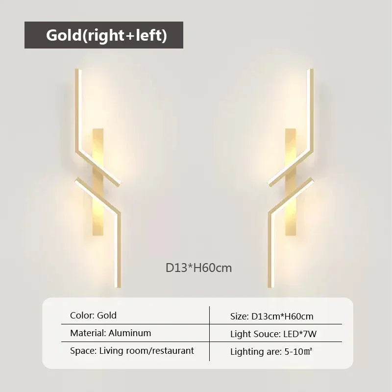 Slim LED Wall Light - Adjustable Dimmable Lamp