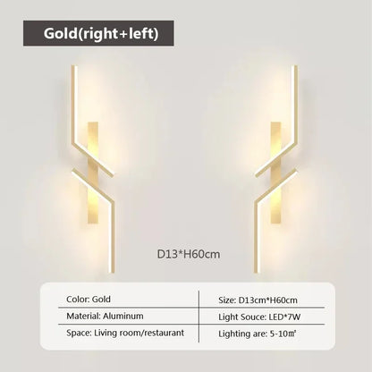 Slim LED Wall Light - Adjustable Dimmable Lamp