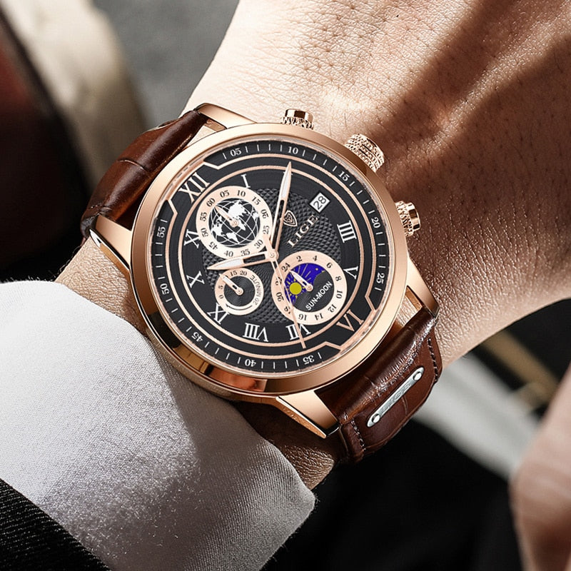 Affordable Leather Chronograph Men's Watch