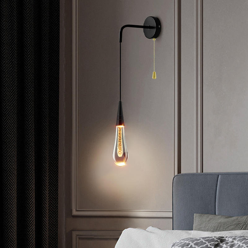 Elegant Glass Panel Wall Lamp